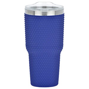 Additional Image 1 - a blue tumbler with silver lid
