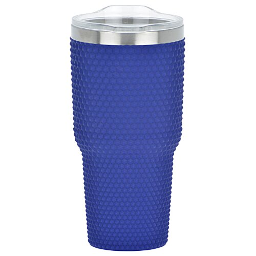 Additional Image 1 - a blue tumbler with silver lid