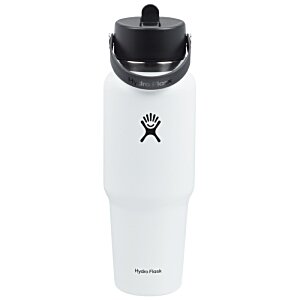 Additional Image 1 - a white water bottle with a black lid