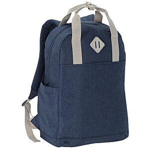 Additional Image 1 - a blue backpack with white handles