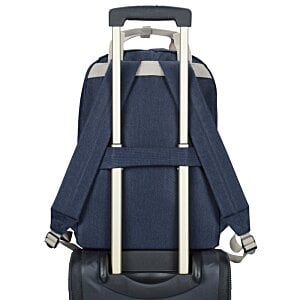 Additional Image 5 - a blue backpack with silver handles