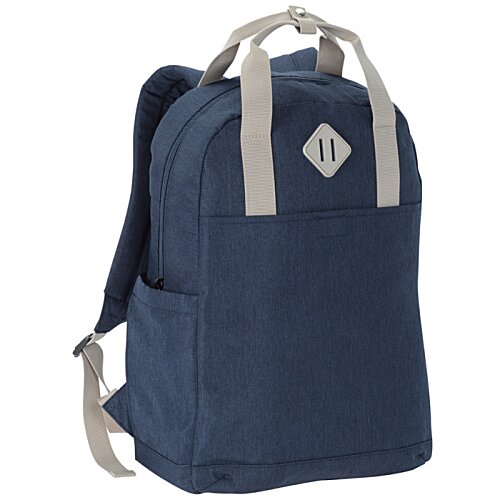 Additional Image 1 - a blue backpack with white handles
