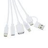 a group of white usb cables