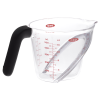 a measuring cup with a handle