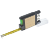 a tape measure with a yellow and black square