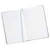 a white notebook with a string