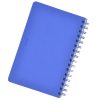 a blue notebook with spiral bound