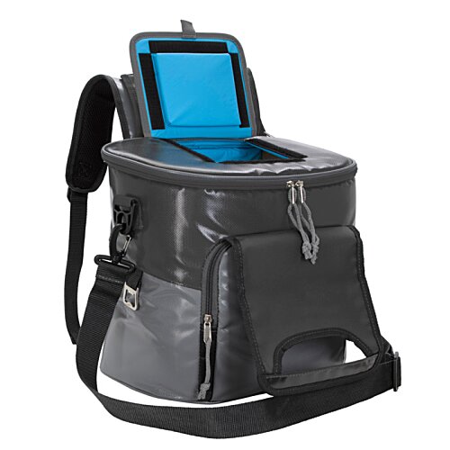Additional Image 3 - a black and grey bag with a blue screen
