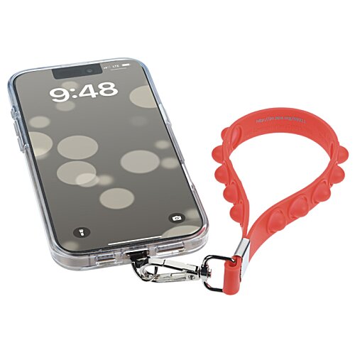 Additional Image 3 - a cell phone with a red strap