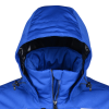 a blue jacket with a hood