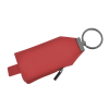 a red and grey key chain