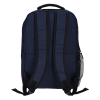 a blue backpack with black straps