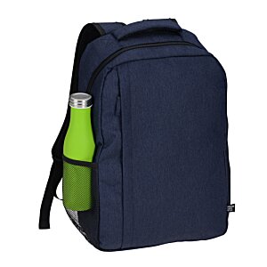Additional Image 2 - a blue backpack with a green bottle