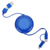 a blue usb cable with a white background