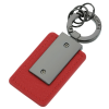 a red and silver key chain