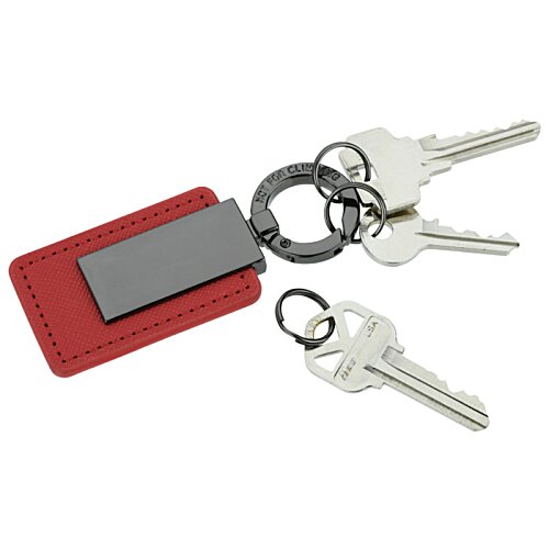 Additional Image 2 - a key chain with a key ring and a keychain