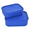 a blue plastic food containers