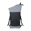 a grey and black backpack