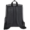 a black backpack with a handle