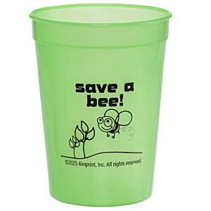 Additional Image 2 - a green plastic cup with black text
