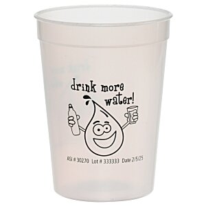 Additional Image 2 - a white plastic cup with black text