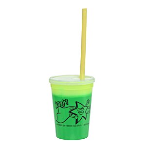 Additional Image 9 - a green drink in a plastic cup with a straw