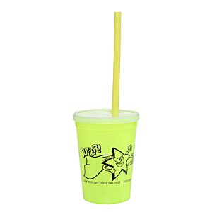 Additional Image 8 - a yellow plastic cup with a straw