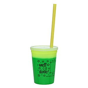 Additional Image 9 - a green drink in a plastic cup with a straw