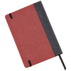 a red and black notebook