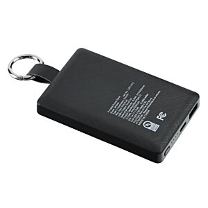 Additional Image 5 - a black keychain with a key ring