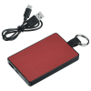 a red rectangular object with a black cord