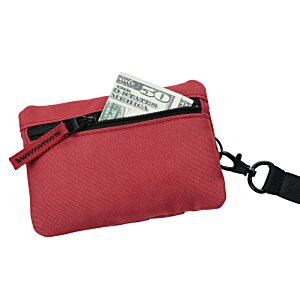Additional Image 4 - a red purse with a key chain