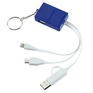 Additional Image 1 - a blue usb cable with white cord