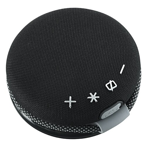 Additional Image 1 - a black round object with white text