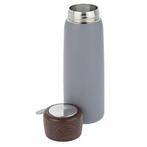 Additional Image 1 - a grey thermos with a brown tape
