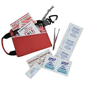 Additional Image 2 - a red bag with a red strap and a black cord