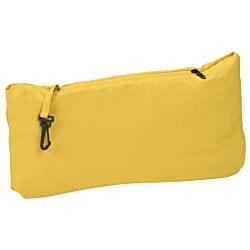 a yellow rectangular object with a zipper