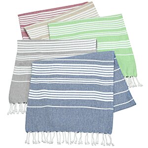 Additional Image 1 - a group of striped towels