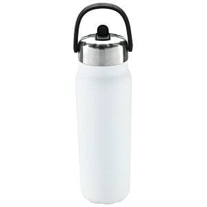 Additional Image 2 - a white water bottle with a black lid