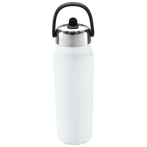 Additional Image 2 - a white water bottle with a black lid