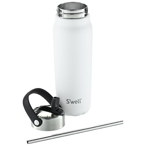 Additional Image 3 - a white bottle with a black handle and a straw