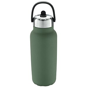 Additional Image 1 - a green water bottle with a black lid