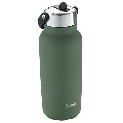 Additional Image 2 - a green water bottle with a black lid