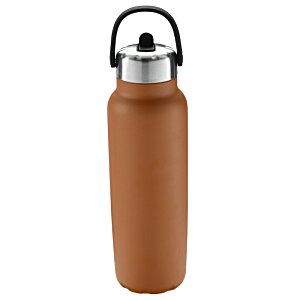 Additional Image 1 - a brown water bottle with a black lid