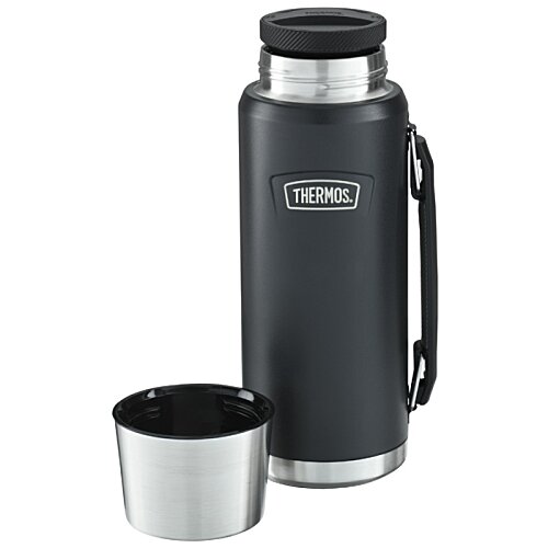 Additional Image 4 - a black thermos with a cup
