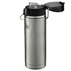 Additional Image 4 - a silver and black water bottle