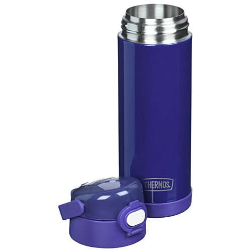 Additional Image 4 - a blue and silver thermos