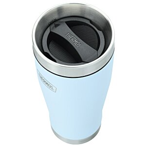 Additional Image 5 - a blue and silver travel mug
