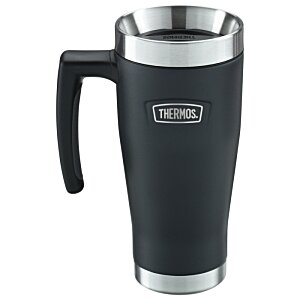 Additional Image 1 - a black and silver coffee mug