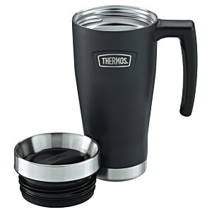Additional Image 4 - a black coffee mug with a lid